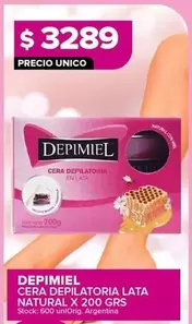 Depimiel - Cera Depilatoria Lata Natural
