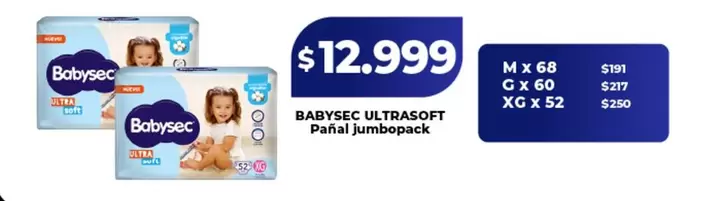 Babysec - ULTRASOFT Pañal jumbopack