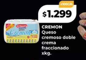 Cremon - Queso cremoso doble crema fraccionado xkg.