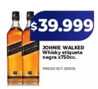 Johnnie Walker - Whisky etiqueta negra x750cc