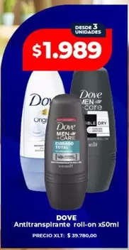 Dove - Antitranspirante roll-on x50ml