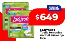 Ladysoft - Toalla femenina normal suave c/a x8u
