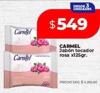 Carmel - Jabón tocador rosa x125gr.