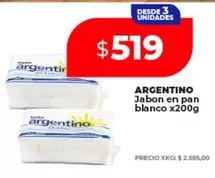 Argentino - Jabon en pan blanco