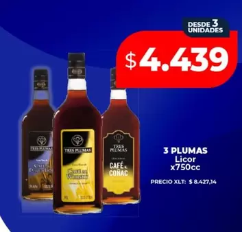 Tres Plumas - 3 PLUMAS Licor