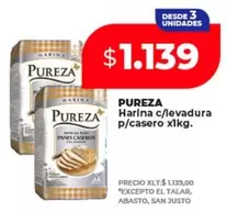 Pureza - Harina c/levadura p/casero xlkg.