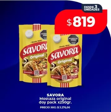 Savora - Mostaza original doy pack
