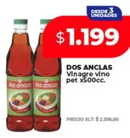 Dos Anclas - Vinagre vino pet x500cc