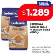 Ledesma - Azúcar rublo mascabo bolsa