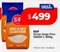 S&P - Arroz largo fino 00000 x 500g