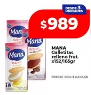 Mana - Galletitas relleno frut.