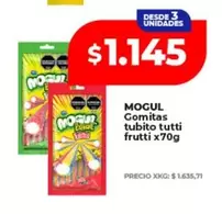 Mogul - Gomitas tubito tutti frutti x70g