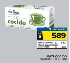 Mate Cocido - Saquitos X 25 Uni