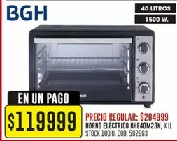 BGH - HORNO ELECTRICO BHE40M23N, X U.