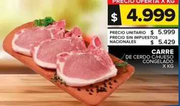 Carre De Cerdo C/Hueso Congelado