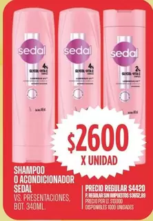 Sedal - SHAMPOO O ACONDICIONADOR