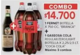 Coca cola - FERNET BOTELLA + GASEOSA COLA