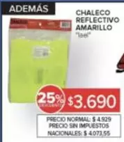 CHALECO REFLECTIVO AMARILLO