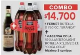 Coca cola - FERNET BOTELLA + GASEOSA COLA
