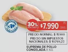 X$ - SUPREMA DE POLLO CONGELADA