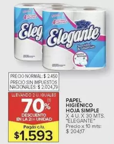 Elegante - PAPEL HIGIÉNICO HOJA SIMPLE