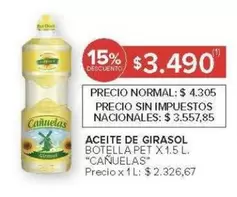 cañuelas - ACEITE DE GIRASOL