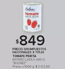 X$ - TOMATE PERITA