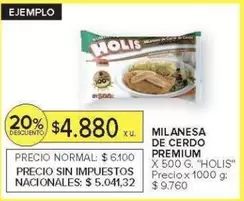X$ - MILANESA DE CERDO PREMIUM