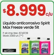 Líquido anticorrosivo Max Freeze verde 5lt