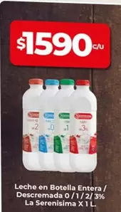 Leche en Botella Entera / Descremada 0/1/2/3%