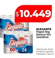 Elegante - Papel hig blanco h/s 24x50mt