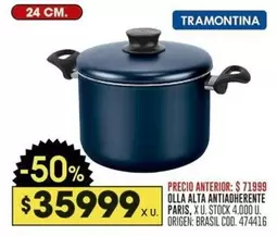 Tramontina - OLLA ALTA ANTIADHERENTE