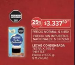 X$ - LECHE CONDENSADA