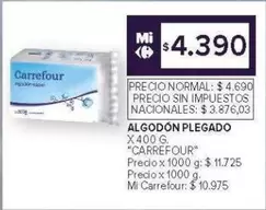 Carrefour - ALGODÓN PLEGADO