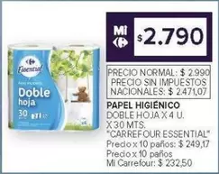 Carrefour - PAPEL HIGIÉNICO DOBLE HOJA