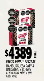 Paty - HAMBURGUESA PATY 4 UNIDADES