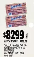 Patyviena - SALCHICHAS GASTRONOMICAS x 18 UNIDADES