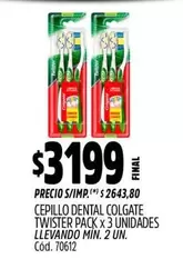 Colgate - CEPILLO DENTAL TWISTER PACK