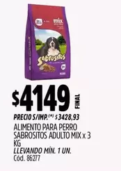 Sabrositos - ALIMENTO PARA PERRO ADULTO MIX X 3 KG
