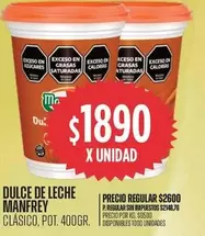 Manfrey - DULCE DE LECHE