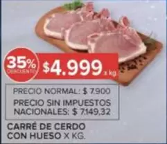 X$ - CARRÉ DE CERDO CON HUESO