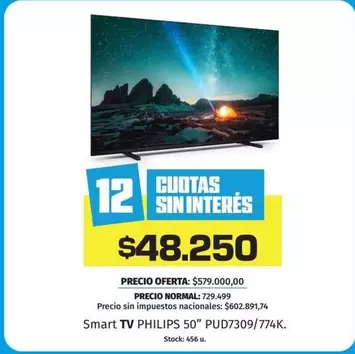 Philips - Smart TV 50" PUD7309/774K