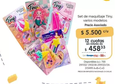 Smile - Set de maquillaje Tiny. varios modelos