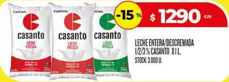 LECHE ENTERA/DESCREMADA