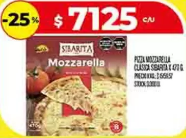 Sibarita - PIZZA MOZZARELLA