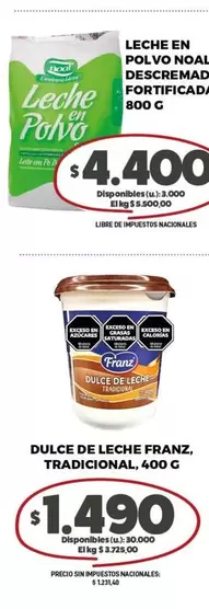 Noal - LECHE EN POLVO DESCREMAD FORTIFICADA