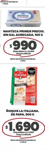 Primer - MANTECA PRIMER PRECIO, SIN SAL AGREGADA