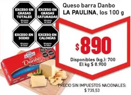 La paulina - Queso barra Danbo
