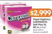 Campanita - Papel higiénico Soft Plus XL