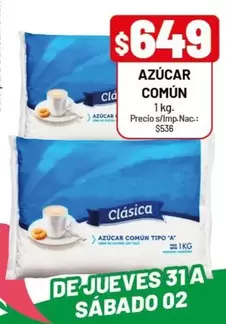 AZÚCAR COMÚN